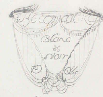 Добужинский Мстислав Валерианович. Эскиз виньетки к каталогу выставки Blanc et Noir 